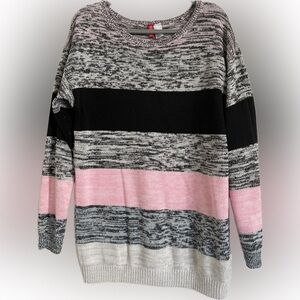 Divided H&M color blocking striped sweater